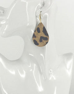 Cheetah Print Leather Earrings - E19-2491