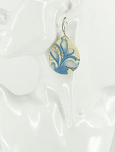 Load image into Gallery viewer, Floral Pattern Leather Earrings - E19-2667