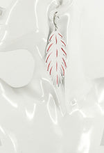 Load image into Gallery viewer, White Feather Genuine Leather Earrings - E19-2699