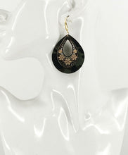 Load image into Gallery viewer, Hair On Camo Leather and Pendant Earrings - E19-2700