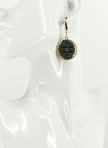 Leather Cord Pendant Earrings - E19-2701