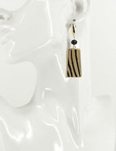 Load image into Gallery viewer, Hair On Zebra Leather Pendant Earrings - E19-2702