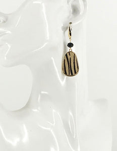 Hair On Zebra Pendant Earrings - E19-2703