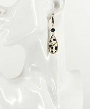 Load image into Gallery viewer, Hair On Spotted Leopard Leather Pendant Earrings - E19-2705