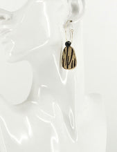Load image into Gallery viewer, Hair On Zebra Pendant Hoop Earrings - E19-2708