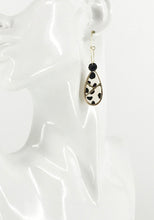 Load image into Gallery viewer, Hair On Spotted Leopard Pendant Hoop Earrings - E19-2713