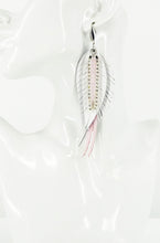 Load image into Gallery viewer, Genuine Leather Feather Earrings - E19-2719
