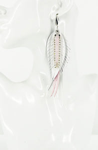 Genuine Leather Feather Earrings - E19-2719