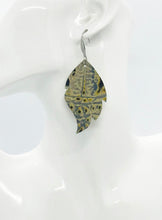 Load image into Gallery viewer, Sage Grey Alligator Leather Earrings - E19-272