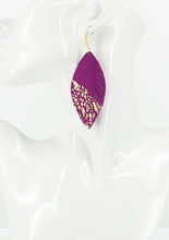Load image into Gallery viewer, Violet Sheepskin Leather Earrings - E19-2782