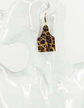 Load image into Gallery viewer, Genuine Cork on Leather Cow Tag Earrings - E19-2787