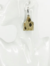 Load image into Gallery viewer, Genuine Hair On Leather Cow Tag Earrings - E19-2788
