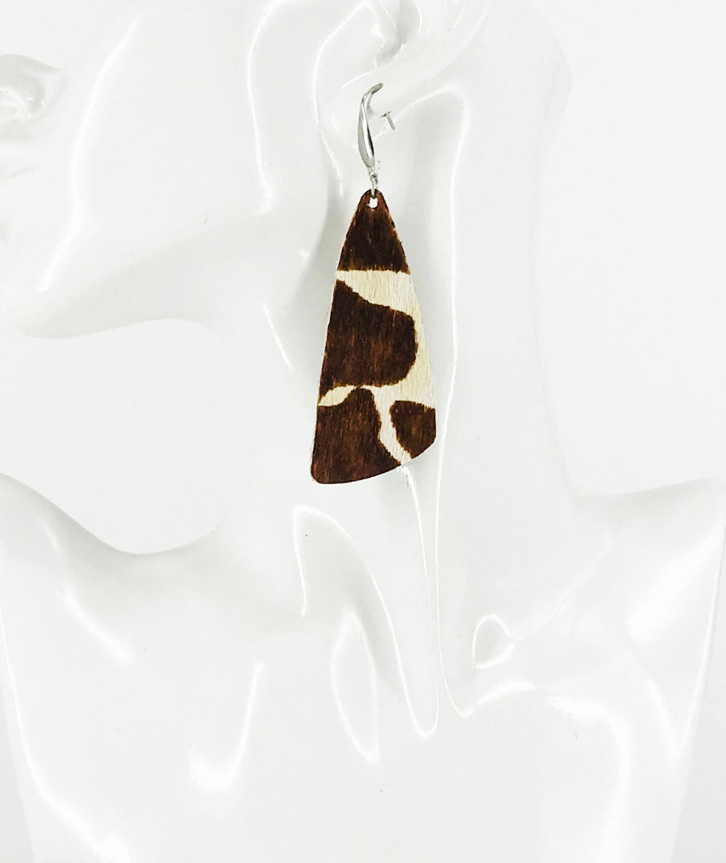 Exotic Hair On Leather Earrings - E19-2808