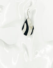 Load image into Gallery viewer, Hair On Zebra Leather Earrings - E19-2820