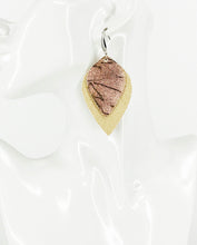 Load image into Gallery viewer, Rose Gold and Gold Faux Leather Earrings - E19-2842