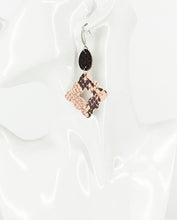 Load image into Gallery viewer, Pink Snake Faux Leather Earrings - E19-2847
