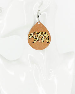 Rose Gold Mama Bear Faux Leather Earrings - E19-2851