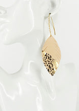 Load image into Gallery viewer, Antique White Fringe Leather Earrings - E19-2868