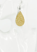 Load image into Gallery viewer, Beige Leopard Leather Earrings - E19-2899