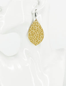 Beige Genuine Leather Earrings - E19-2904