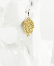 Load image into Gallery viewer, Beige Leopard Leather Earrings - E19-2922