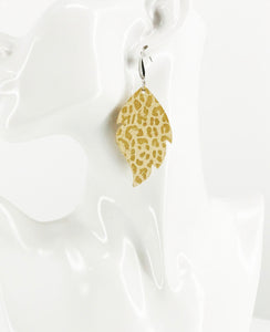 Beige Leopard Leather Earrings - E19-2922