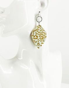 Druzy Agate and Leopard Leather Earrings - E19-2924