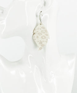 Nude Leopard Cork on Leather Earrings - E19-2933