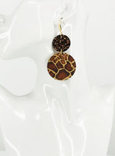 Load image into Gallery viewer, Giraffe Cork and Chunky Glitter Earrings - E19-2990