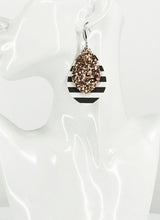 Load image into Gallery viewer, Striped Faux Leather and Chunky Glitter Earrings - E19-2991