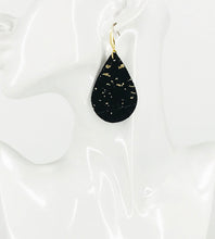 Load image into Gallery viewer, Black and Gold Cork Earrings - E19-2996