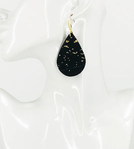 Black and Gold Cork Earrings - E19-2996