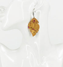 Load image into Gallery viewer, Fuchsia Speckled Cork Earrings - E19-3008