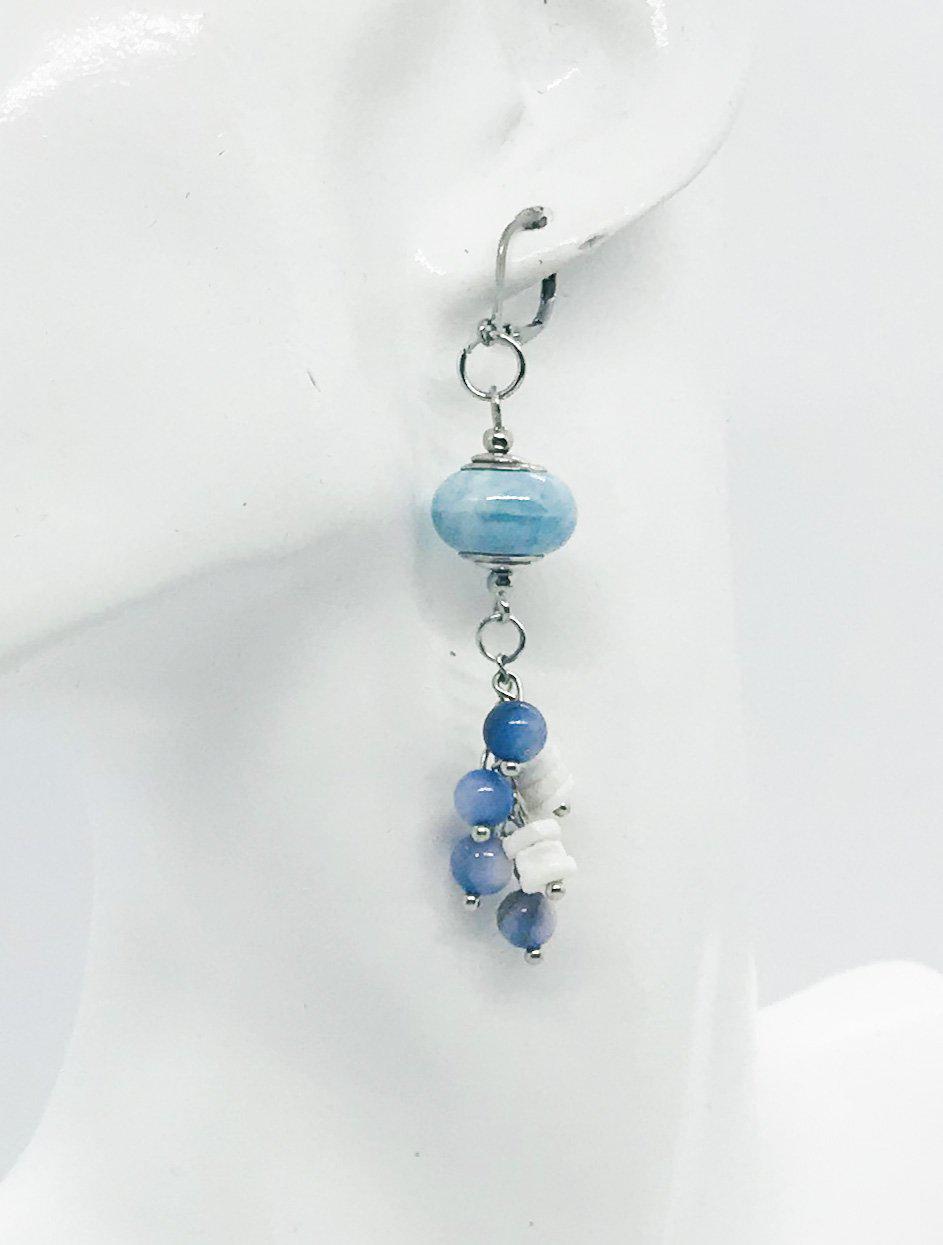 Glass Bead Dangle Earrings - E19-302