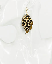 Load image into Gallery viewer, Cheetah and Faux Leather Earrings - E19-3040