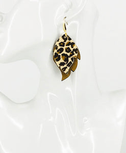 Cheetah and Faux Leather Earrings - E19-3040