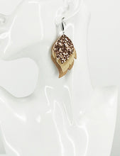 Load image into Gallery viewer, Layered Faux Leather and Chunky Glitter Earrings - E19-3042