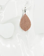 Load image into Gallery viewer, Rose Gold Faux Leather Earrings - E19-3060