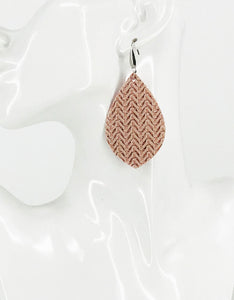 Rose Gold Faux Leather Earrings - E19-3060