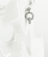 Load image into Gallery viewer, Large Metal Geometric Dangle Stud Earrings - E19-3117