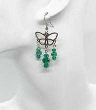 Load image into Gallery viewer, Butterfly Glass Bead Chandalier Earrings - E19-326