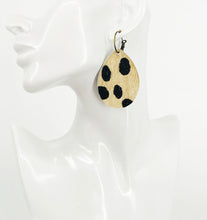 Load image into Gallery viewer, Hair on Leopard Leather Hoop Earrings - E19-3458