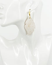 Load image into Gallery viewer, Distressed White Leather Earrings - E19-3523