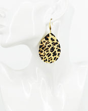Load image into Gallery viewer, Cheetah Leather Earrings - E19-3533