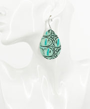 Load image into Gallery viewer, Turquoise Genuine Leather Earrings - E19-3535