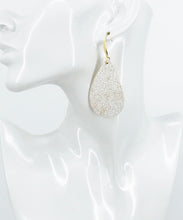 Load image into Gallery viewer, Distressed White Leather Earrings - E19-3536