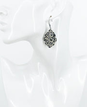 Load image into Gallery viewer, Metallic Gray Leather Earrings - E19-3544