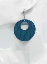 Load image into Gallery viewer, Teal Genuine Leather Earrings - E19-365