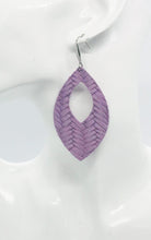 Load image into Gallery viewer, Purple Italian Leather Earrings - E19-370