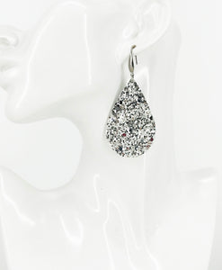 Silver Chunky Glitter Earrings - E19-3719